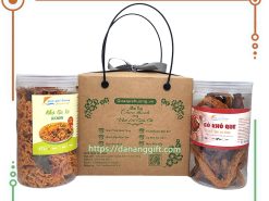 Set quà tặng 2 món đặc sản Đà Nẵng đặc biệt QH4 - Thịt bò khô que đà nẵng - khô gà xé lá chanh