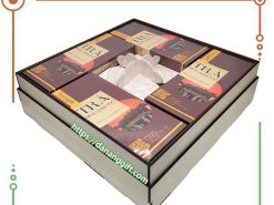 Set quà tặng trà Hoa Atiso đỏ kết hợp hộp gỗ cao cấp Haco - DaNangGift