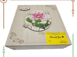 Set quà tặng hộp gỗ cao cấp với trà ướp Sen Tiến Vua kết hợp trà hoa Atiso đỏ- DanangGift