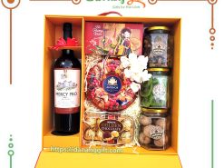 Hộp quà tết 7 món cao cấp DaNangGift 14 - hộp quà tết 2024 giấy bìa cứng sang trọng