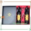 Hộp quà tặng cao cấp 2 chai rượu vang Ý 68 đầy đủ phụ kiện - DaNangGift